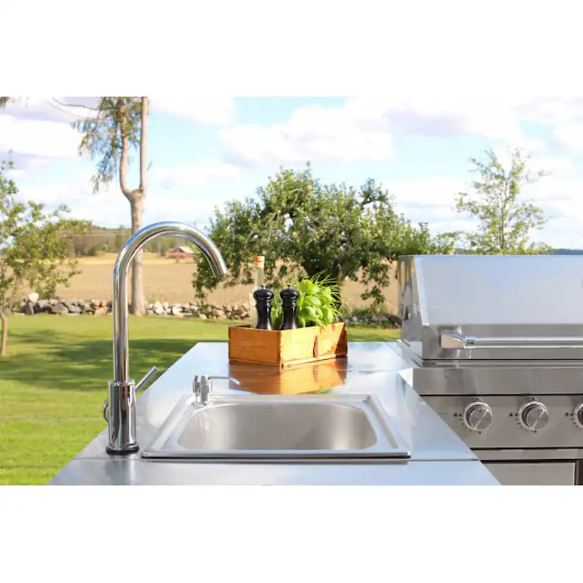 Diskbänk Myoutdoorkitchen Classic Line Stainless 304SS Med Förvaringsskåp