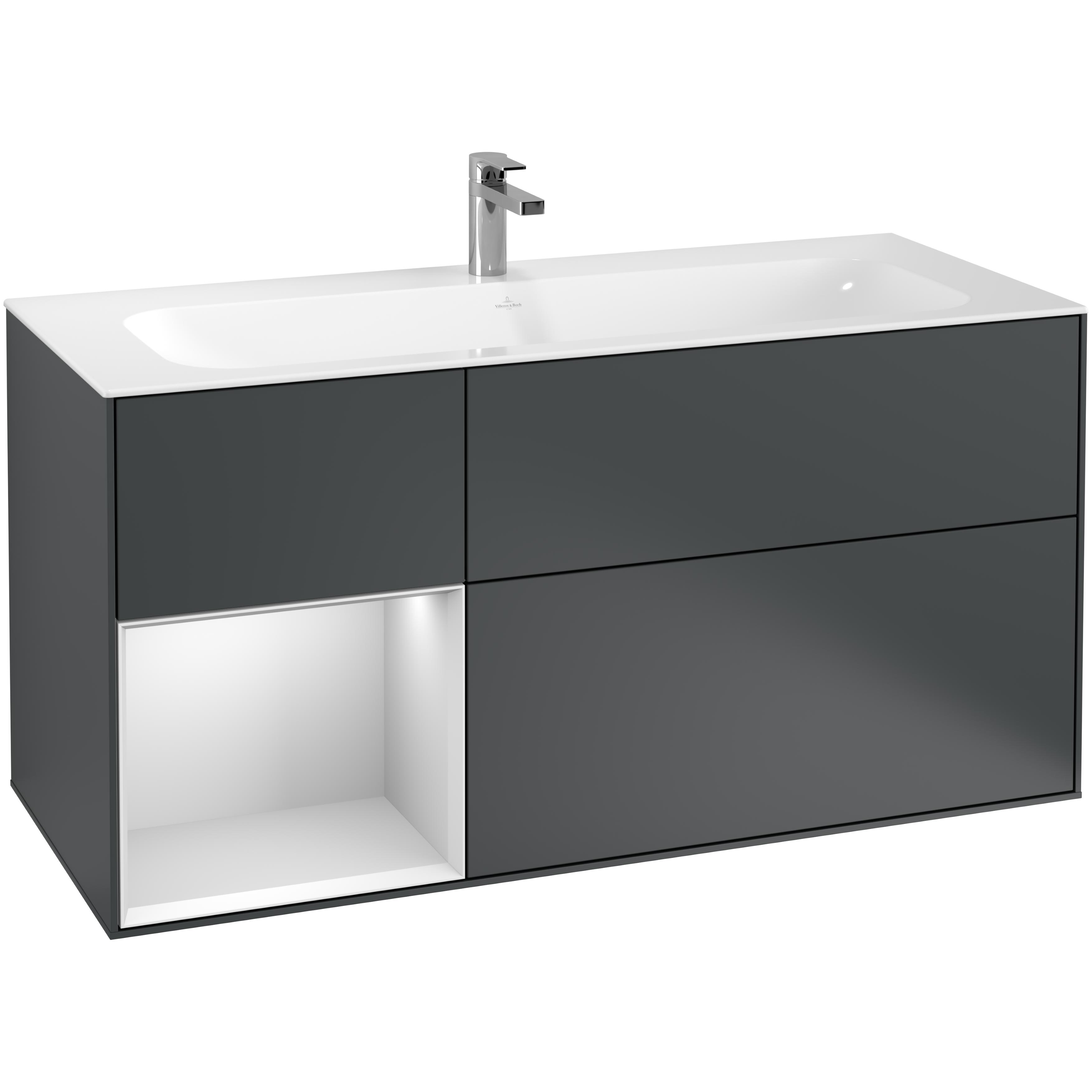 Tvättställsskåp Villeroy & Boch Finion med 3 Lådor och Hylla för Inbyggt Tvättställ