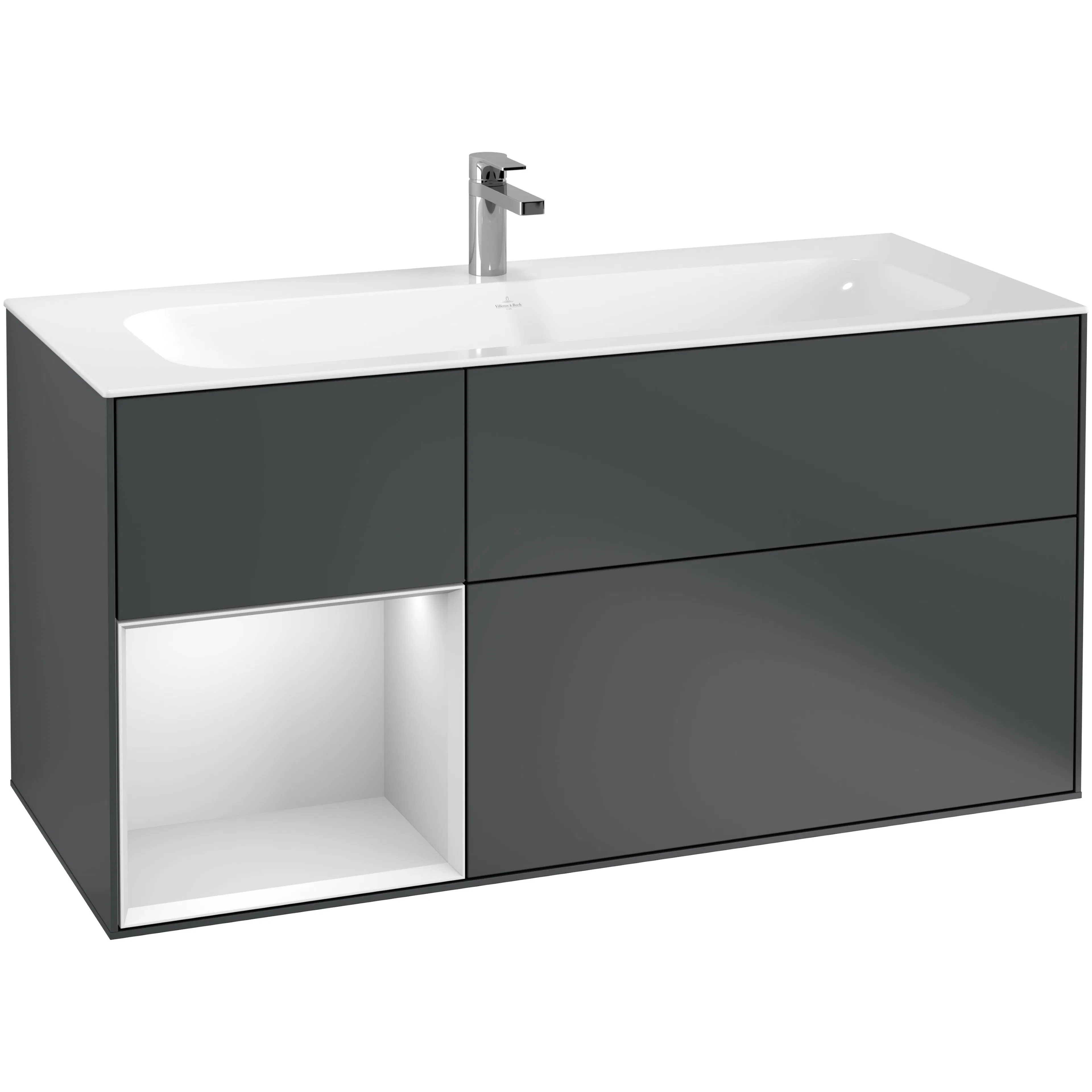 Tvättställsskåp Villeroy & Boch Finion med 3 Lådor och Hylla för Inbyggt Tvättställ