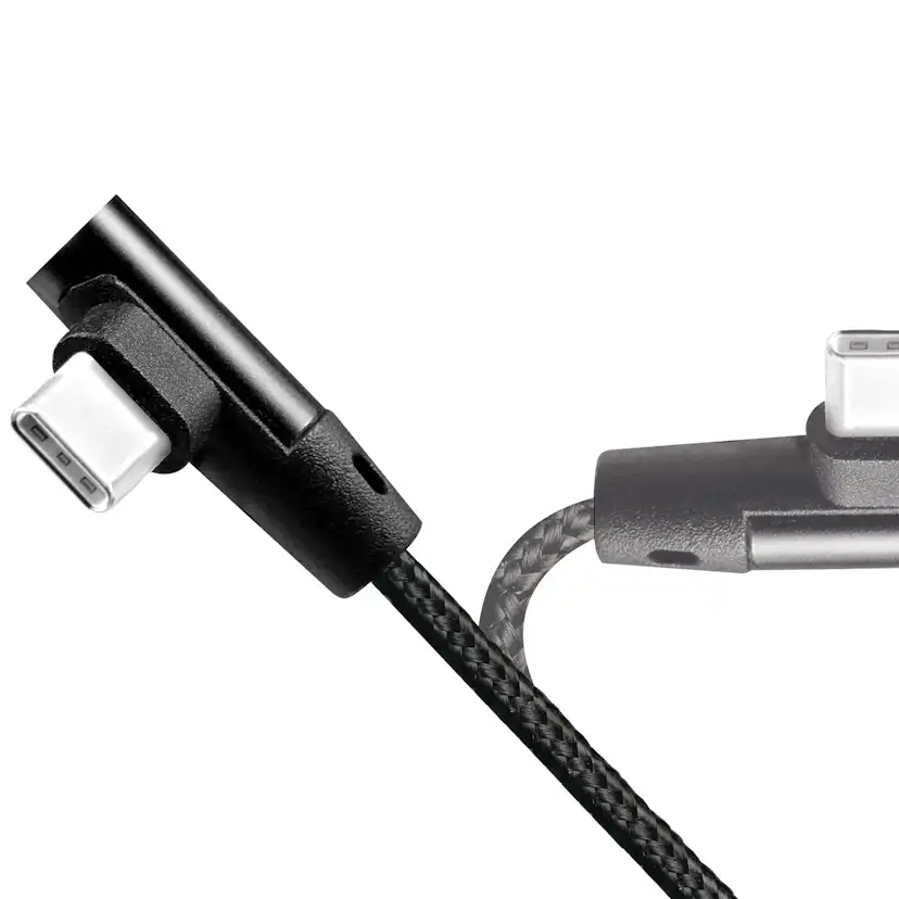 Vinklad USB-C-kabel LogiLink USB 2.0 Max 3A 1 m