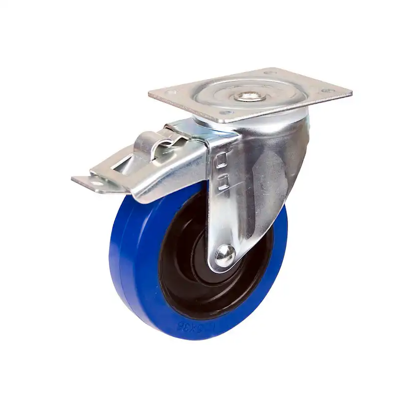 Industrihjul Theofils 100 mm Platta med Broms