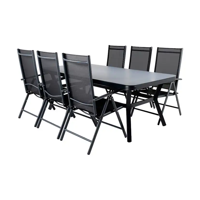 Matgrupp Venture Home Virya Matgrupp Utomhus 200cm med 6 Break Positionsstolar