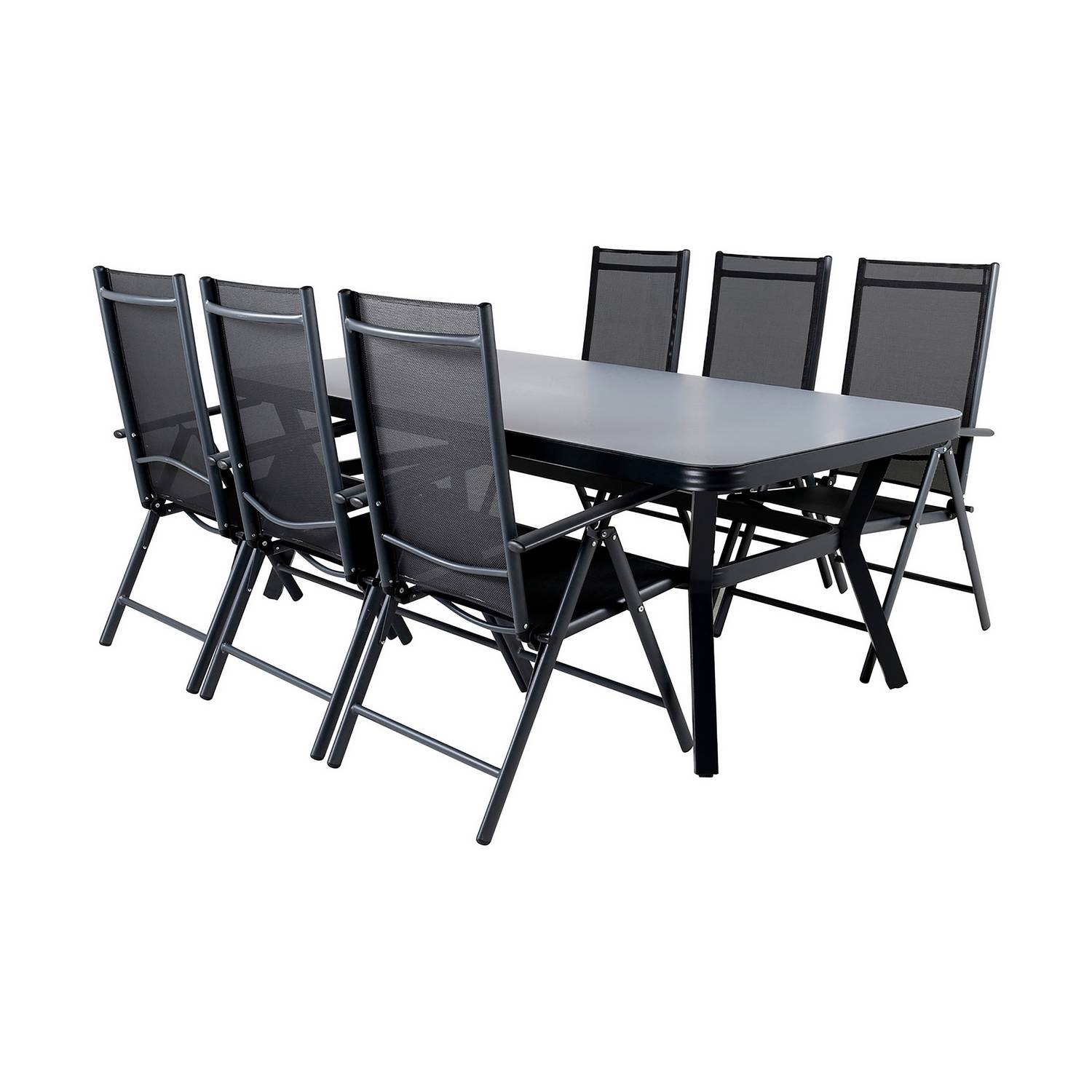 Matgrupp Venture Home Virya Matgrupp Utomhus 200cm med 6 Break Positionsstolar