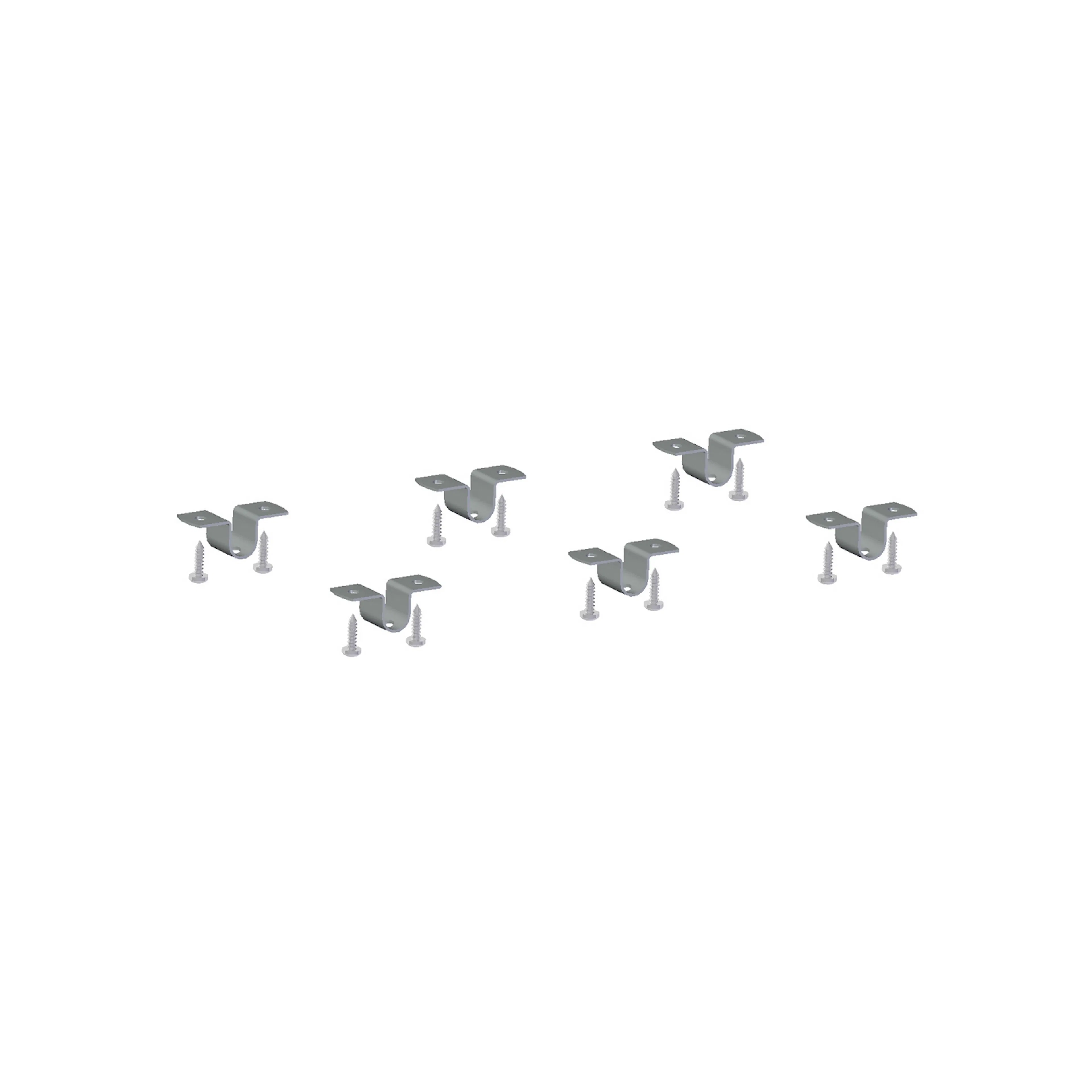 Skarvbeslag silver  6-pack Silver