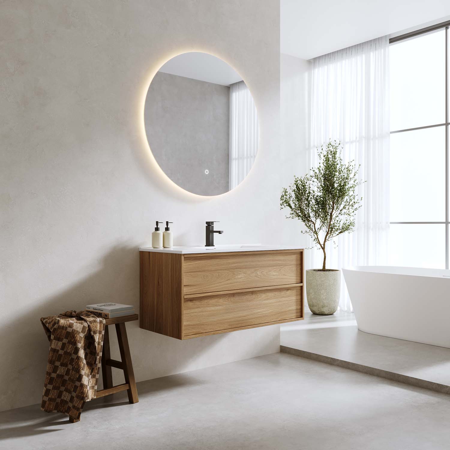 Tvättställsskåp Bathlife Charm med Tvättställ