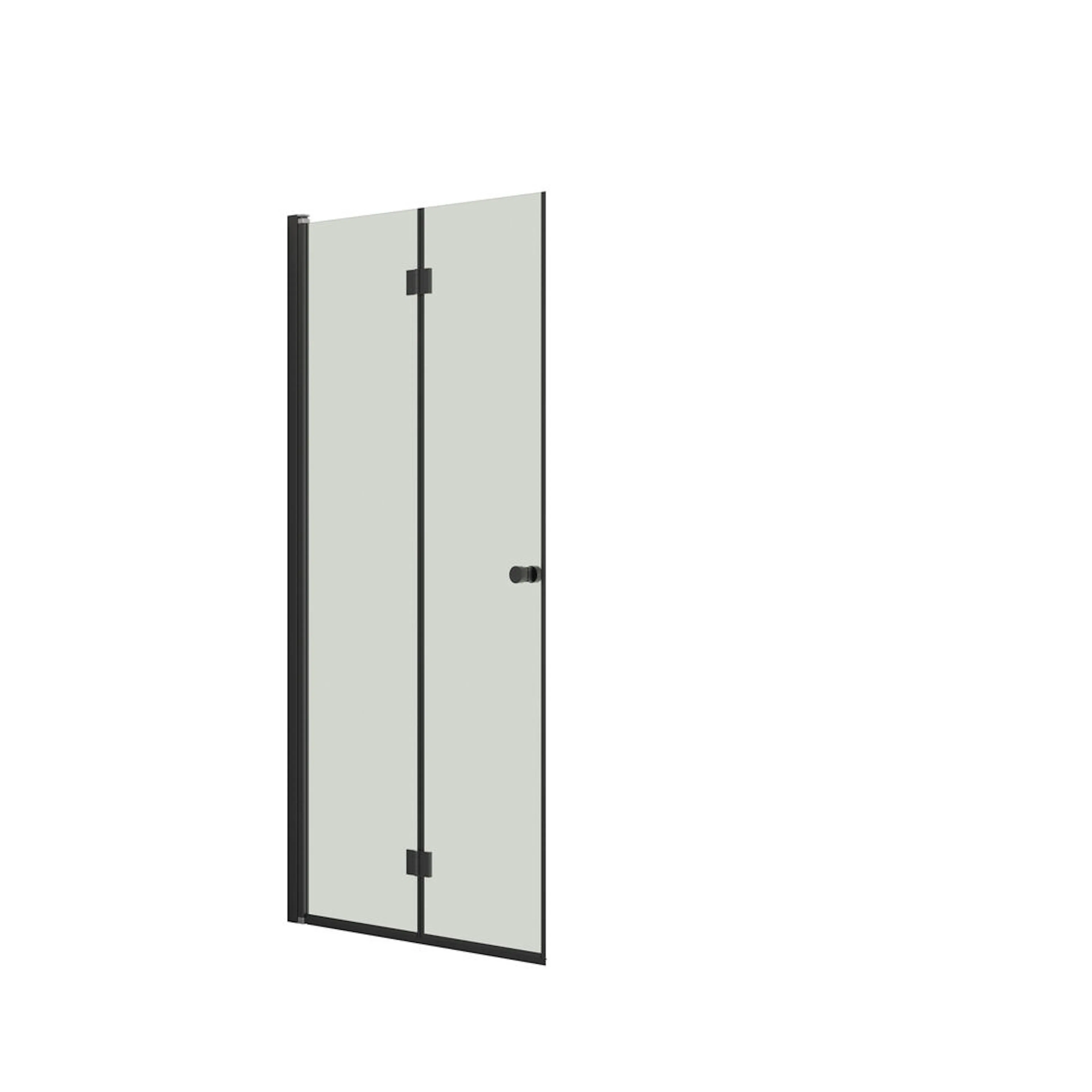 Vikdörr H:200*97-99 cm svart/klarglas 990 mm, Svart