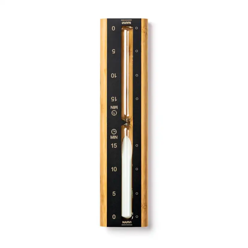 Narvi Sandur, bambu/svart alu 15 min - Svart/Bambu