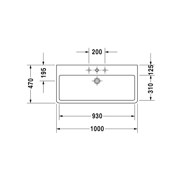 Tvättställ Duravit Vero 0454