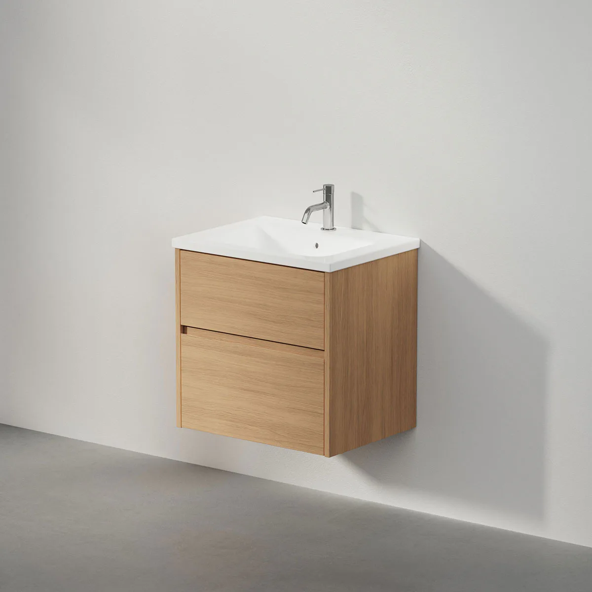 GRAND Grip 60, Natural Oak, 2 Lådor, 596x570x450 mm Bredd: 600 mm, Natural Oak