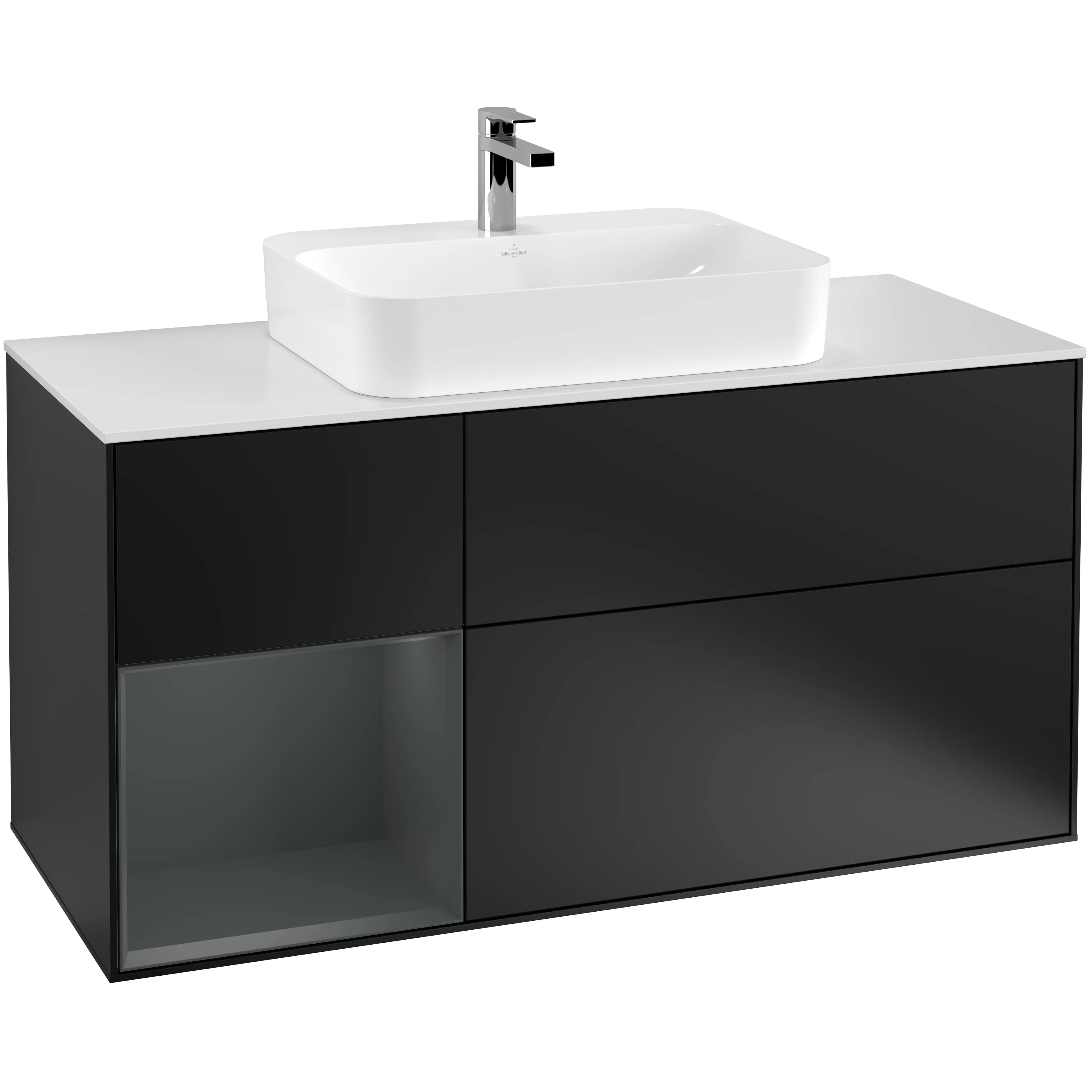 Tvättställsskåp Villeroy & Boch Finion med 3 Lådor Hylla och Bänkskiva för Ytmonterat Tvättställ