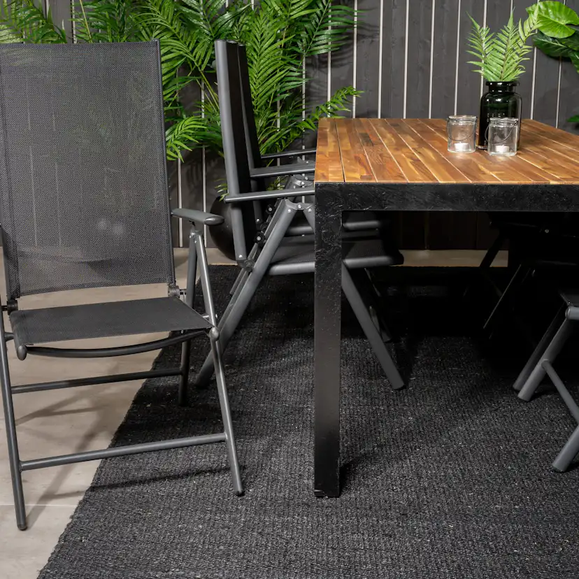 Matgrupp Venture Home Bois Matgrupp Utomhus 200cm med 6 Break Positionsstolar