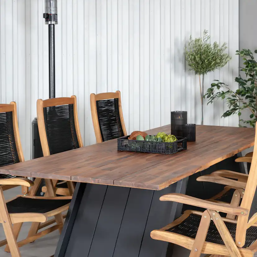 Matgrupp Utomhus Venture Home Doni med 6 Peder PositionsTrädgårdsstolar