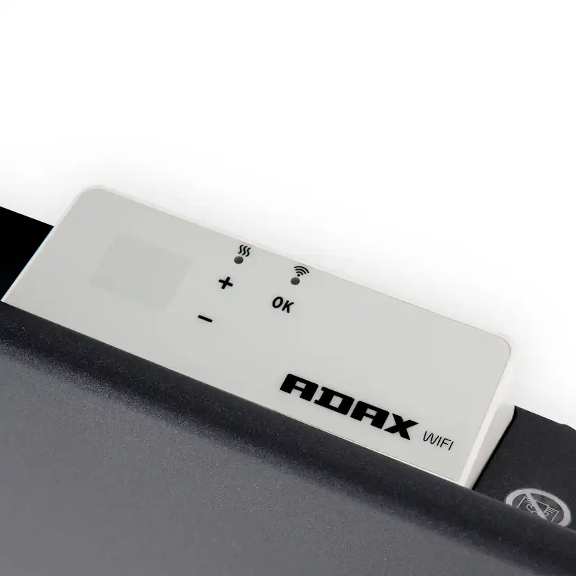 Elelement Adax Neo H KWT Wifi Svart Höjd 210mm Djup 87mm 230V Stickkontakt Effekt: 1000W