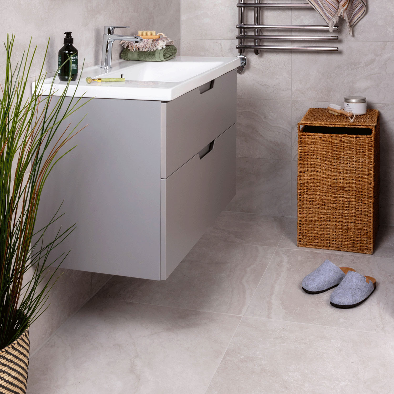 Klinker Astor Ceramiche Stream Silver Grå Grå 60x60 cm