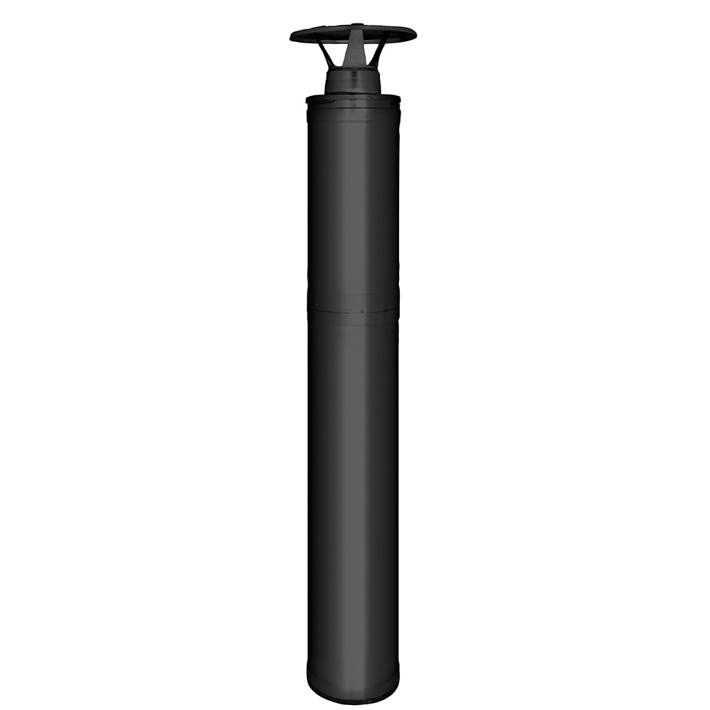 Stålskorsten Harvia Svart 1500 mm