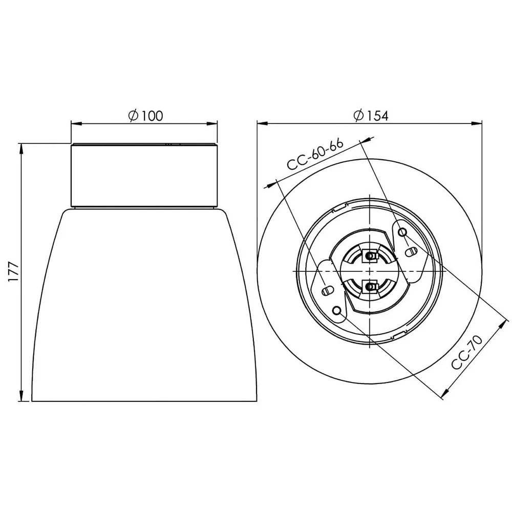 Vägg-/Taklampa Ifö Electric Open Klara Matt IP21