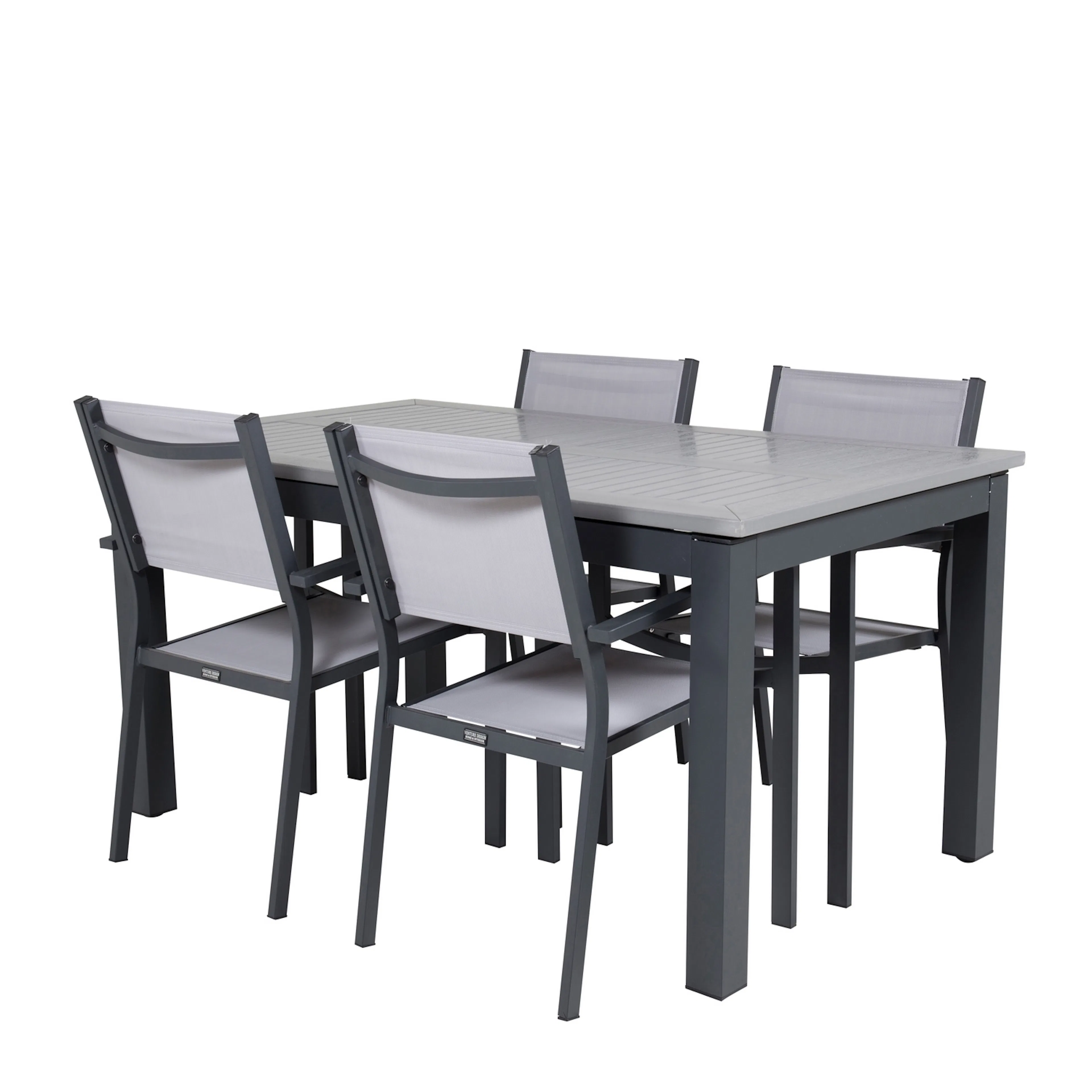 Matgrupp Venture Home Aleyna 160/240 med 4 Copacabana Karmstolar