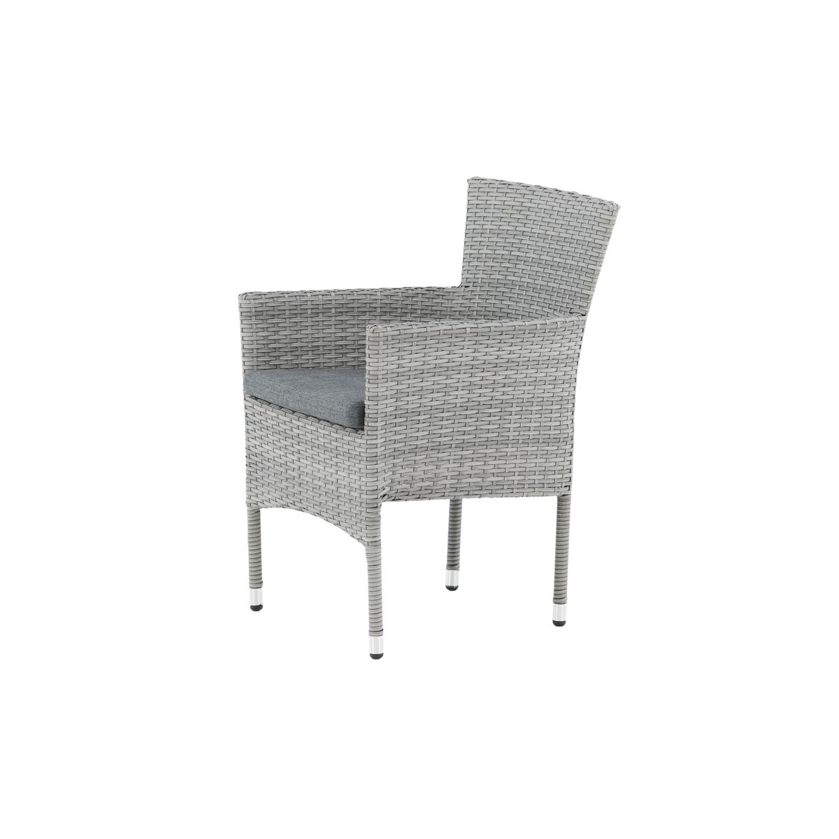 Malina Diningchair 2-pack Alumnium - Grey / Wicker Grå