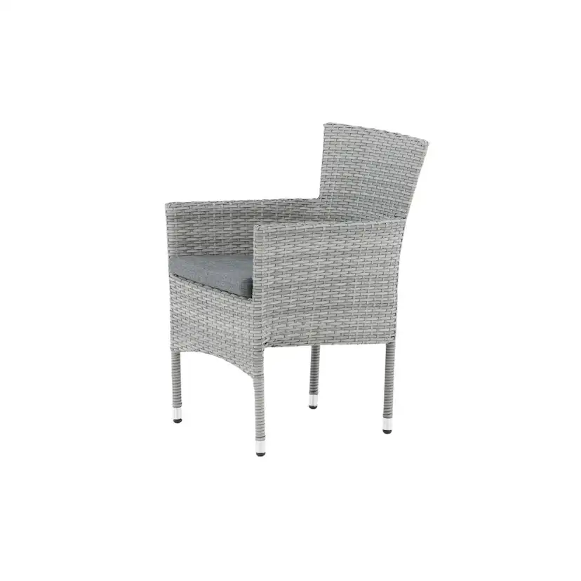 Malina Diningchair 2-pack Alumnium - Grey / Wicker Grå