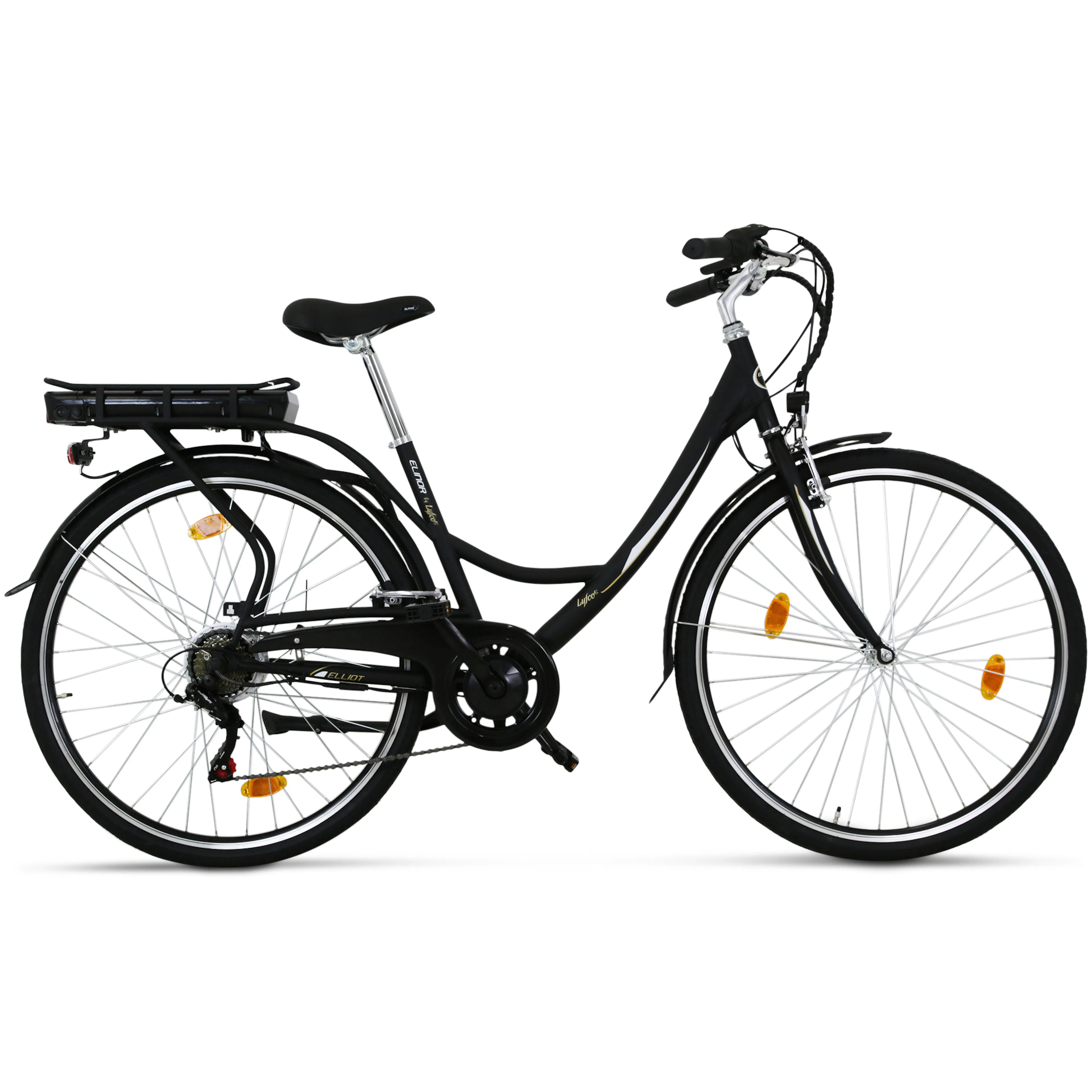 Elcykel Lyfco Dam 28" med Cykeldator Svart