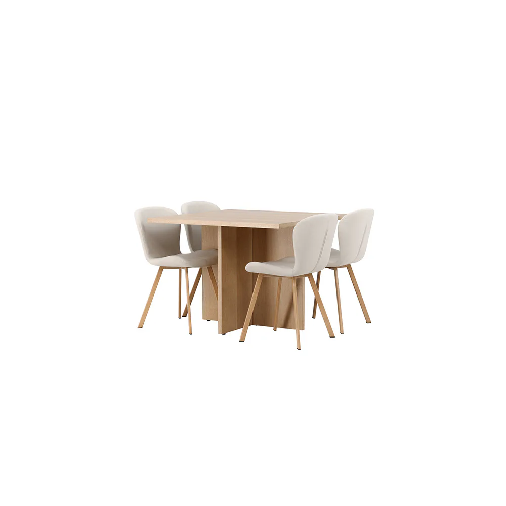 Matgrupp Venture Home Leo med 4 Lilja Stolar