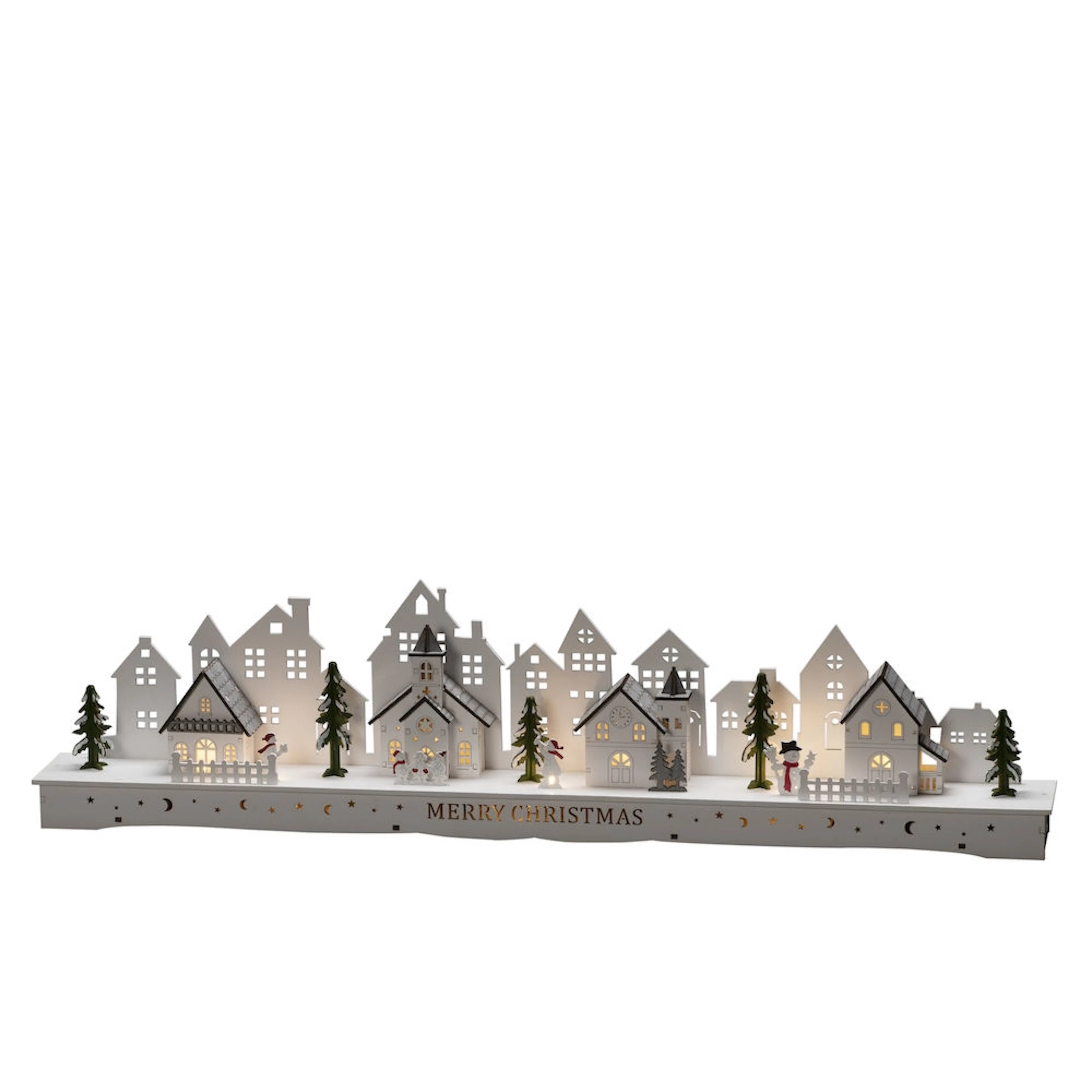 Siluett Gnosjö Konstsmide Motiv Hus Trä 10 LED