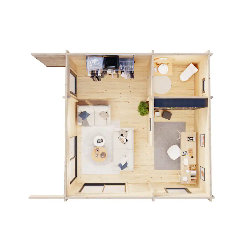 Trädgårdshus Palmako Cecilia 29,2 m2