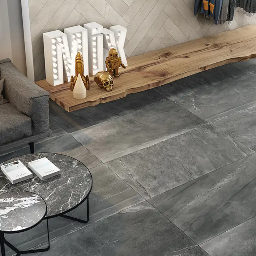 Klinker Coem Ceramiche Brit Stone Mörkgrå 15x15 cm Matt