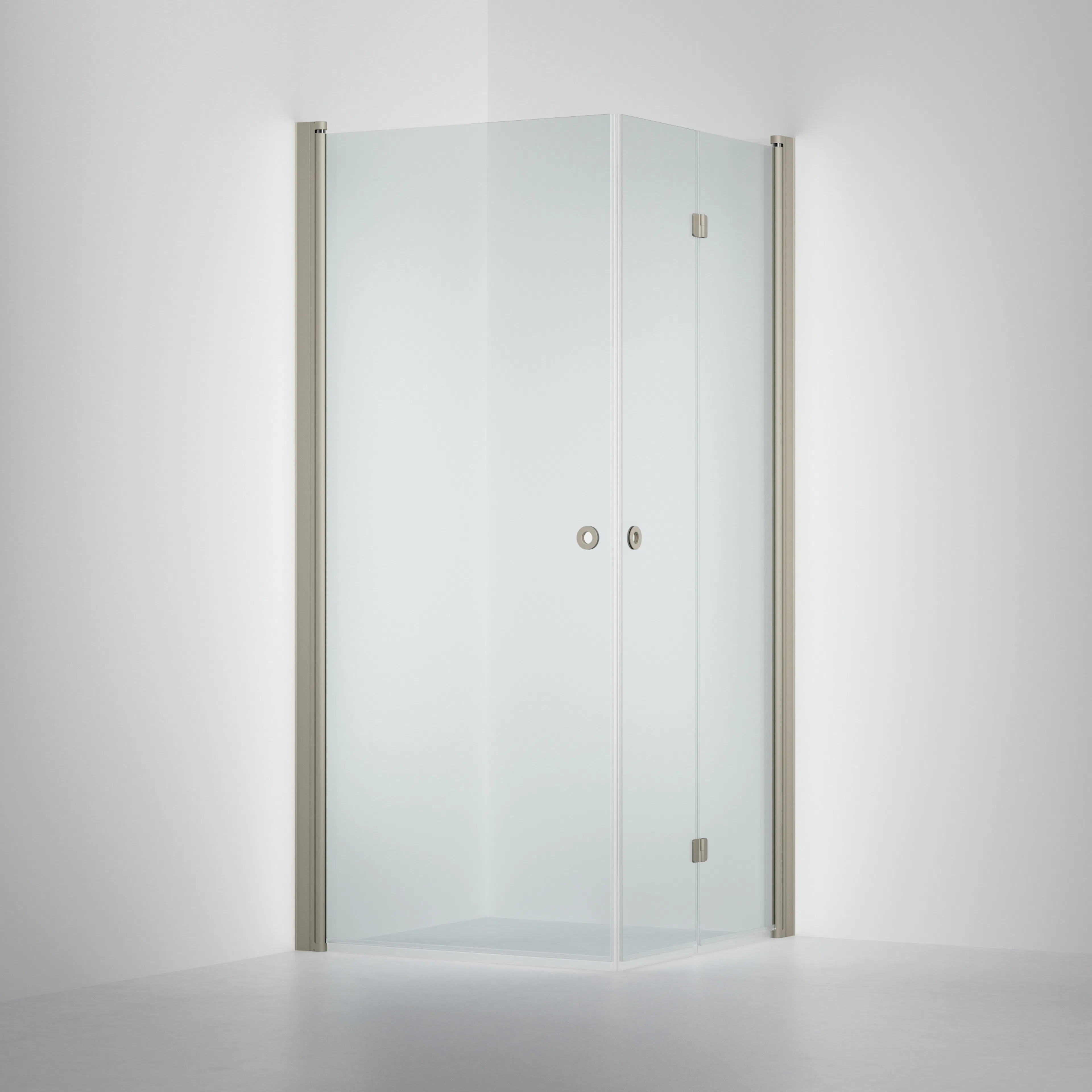 Duschvägg Linc 66 Flex, Clear, Stone, Enkeldörr (V) 700 mm ( Stenprofil, Klarglas, Enkeldörr (V) 700 mm, Vikdörr (H) 900 mm