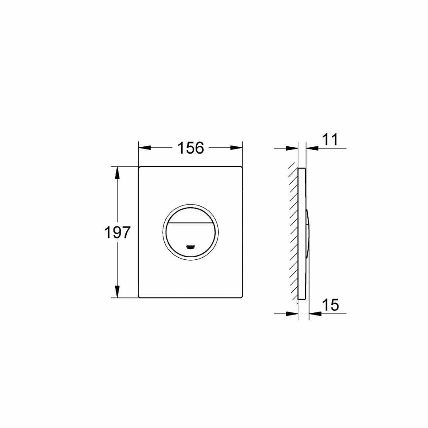 Vägghängd Toalettstol Grohe Bau Ceramic 39427 Komplett