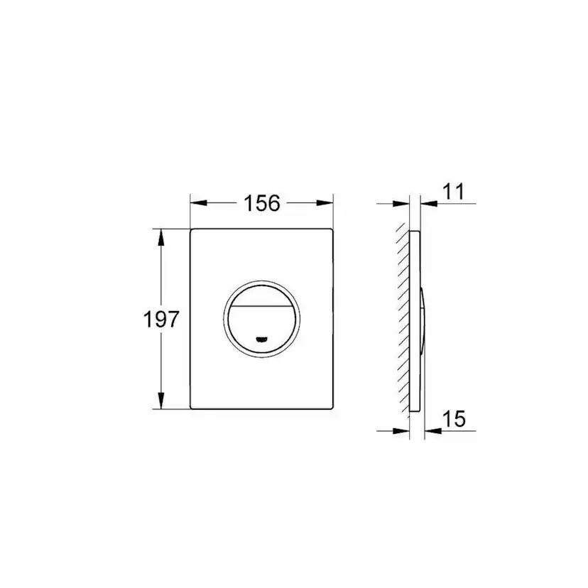 Vägghängd Toalettstol Grohe Bau Ceramic 39427 Komplett