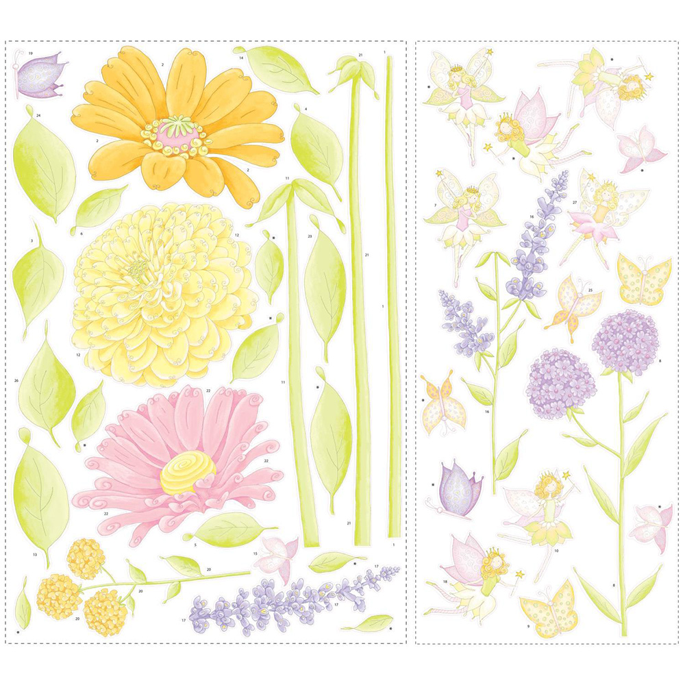 Väggdekor RoomMates Fairy Garden MegaPack