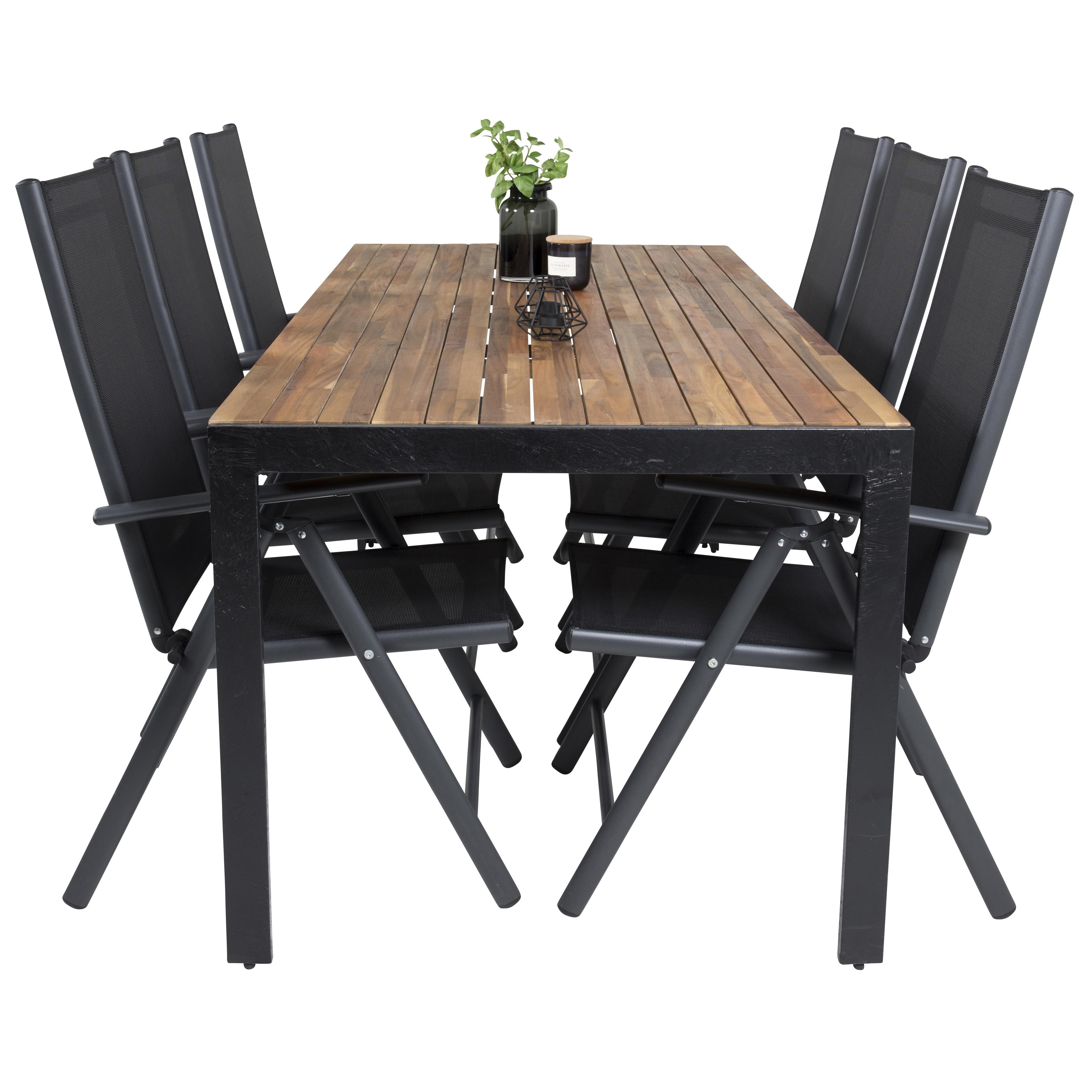 Matgrupp Venture Home Berfin med 6 Bront Matstolar