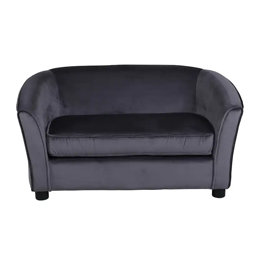 Barnsoffa Venture Home Måna Grå Sammet