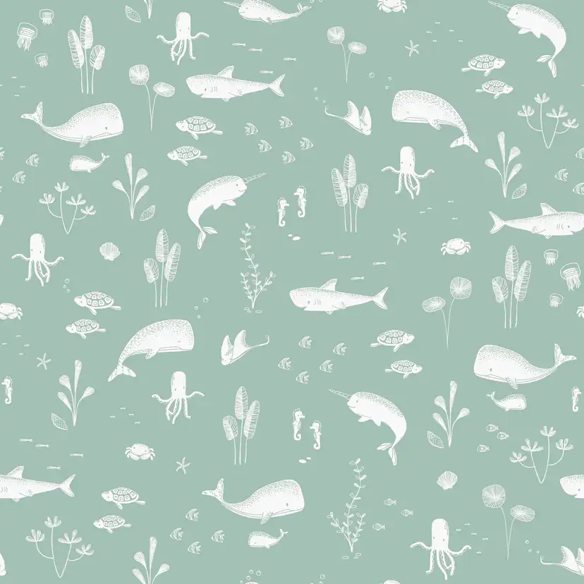 Tapet Little Dutch Ocean Mint