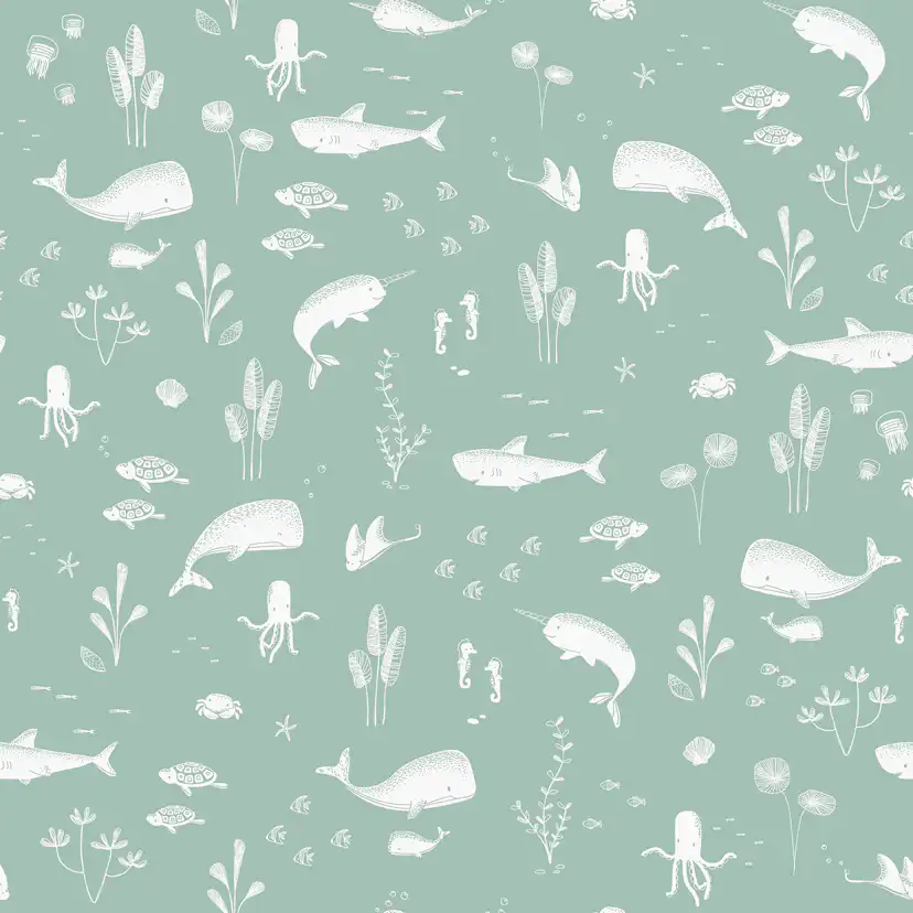 Tapet Little Dutch Ocean Mint