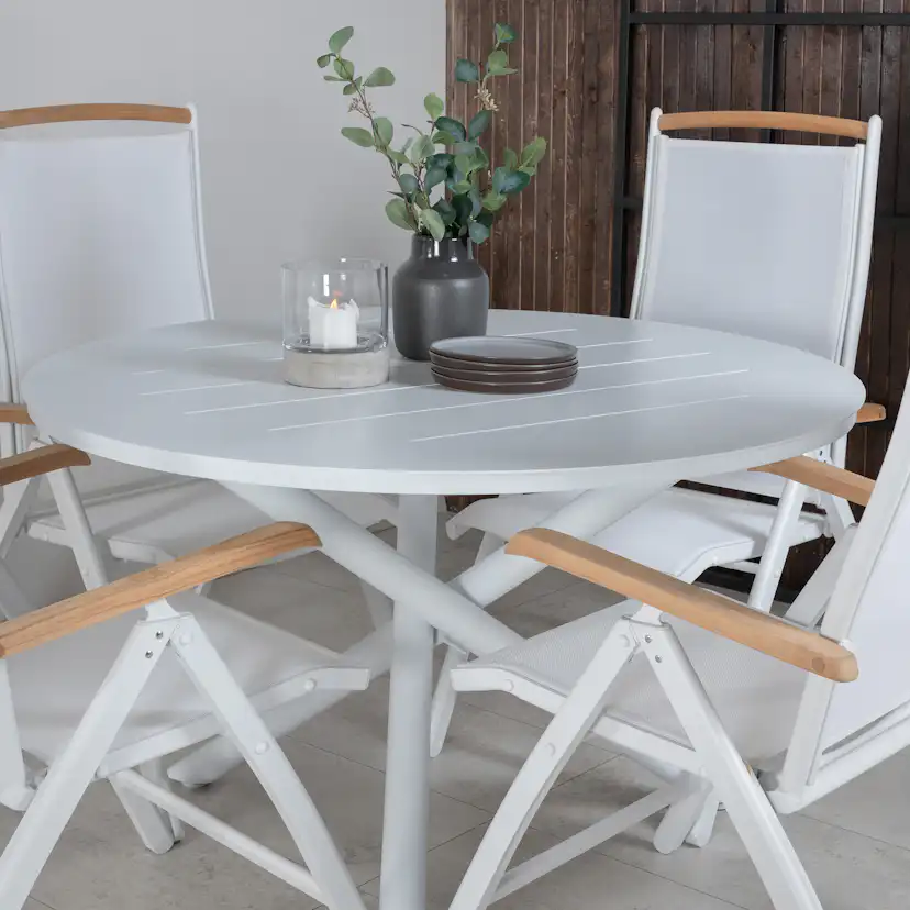 Matgrupp Venture Home Ande med 4 Palle Matstolar