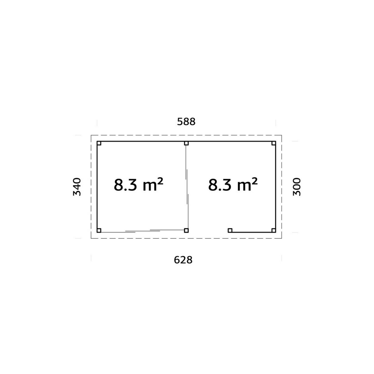Uterum Palmako Lenna 16,6 m2 Set 407 Slide