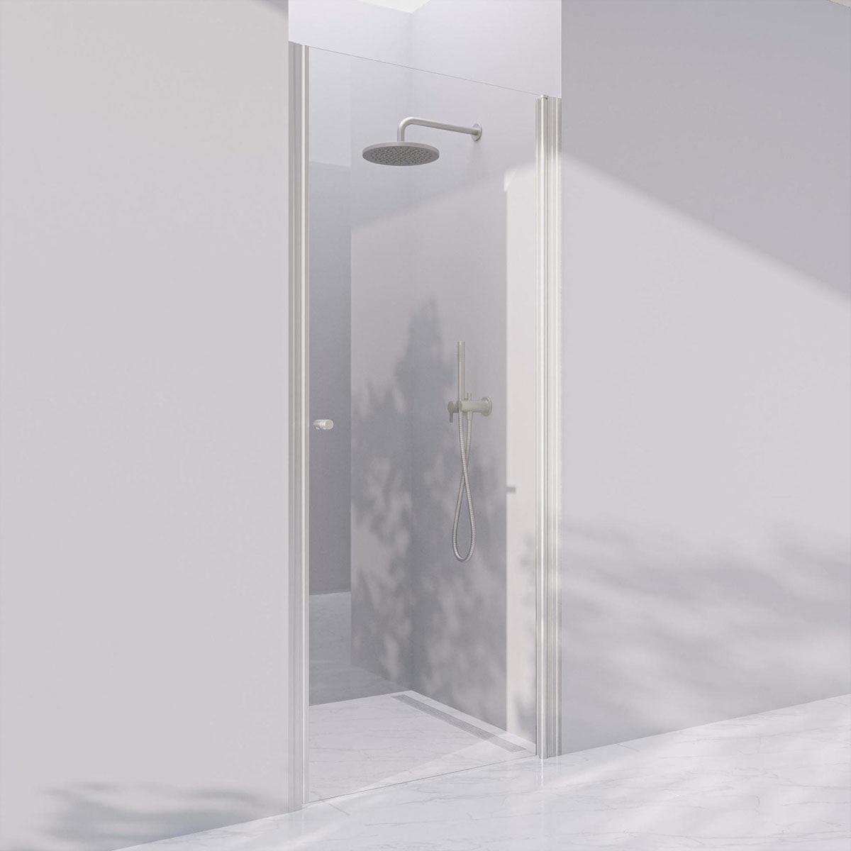 Invitrea Prime PN2/Vänsterhängd/90/Silvermatt/Fingerhål/Bron Glastyp: Bronstonat Glas, Handtag: Silvermatt Fingerhål, Profil: Silvermatt, Hängning: Vänsterhängd, Bredd: 900 mm