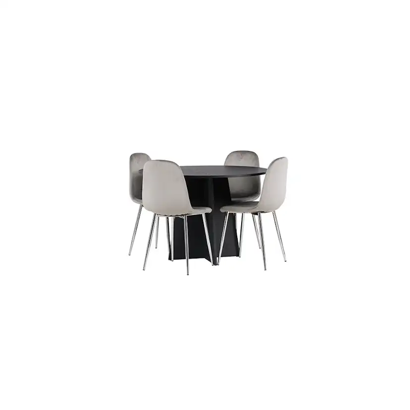Matgrupp Venture Home Bootcut Ø110 cm med 4 st Eva stolar