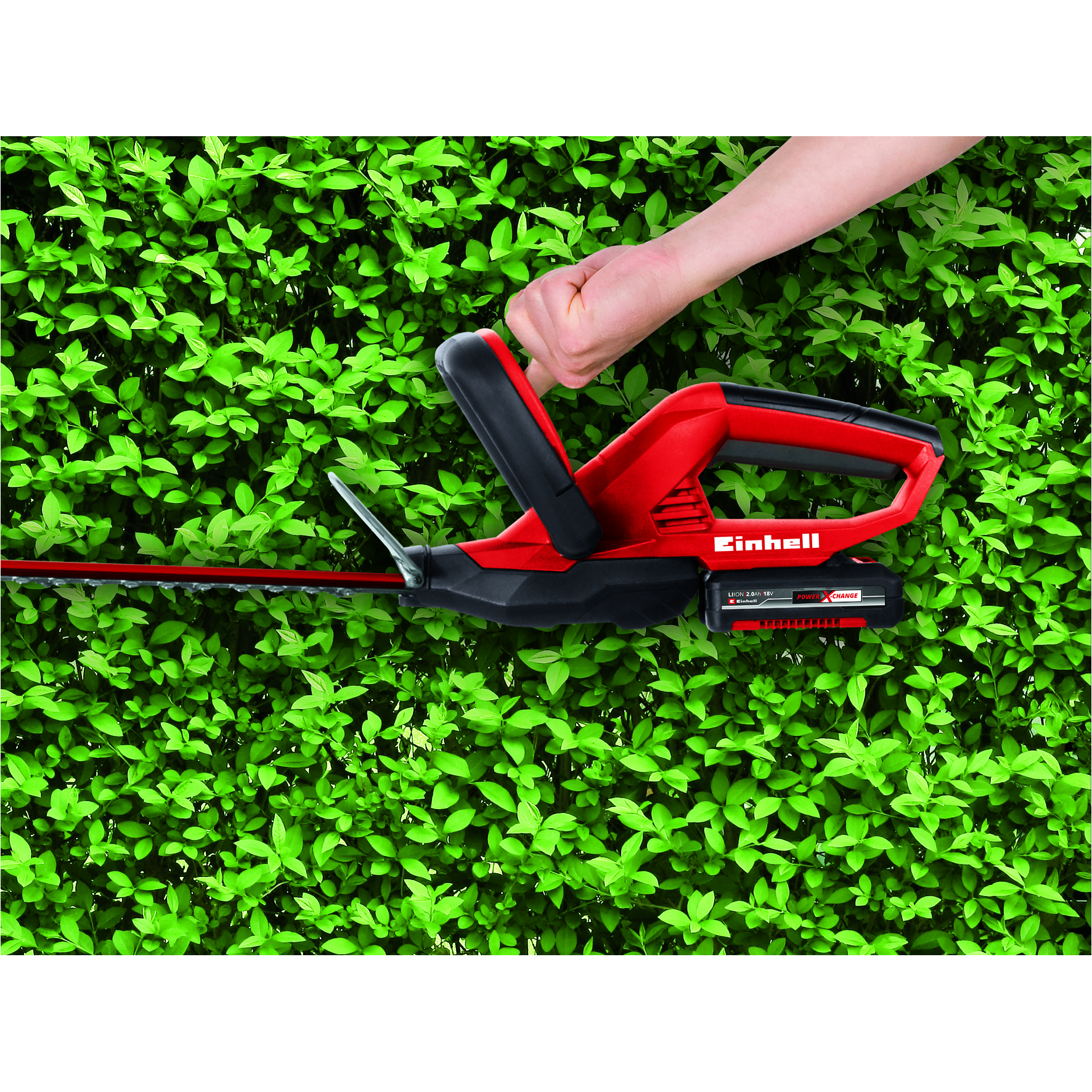 Häcksax Einhell 46 cm med 1×18 V 2,0 Ah-batteri