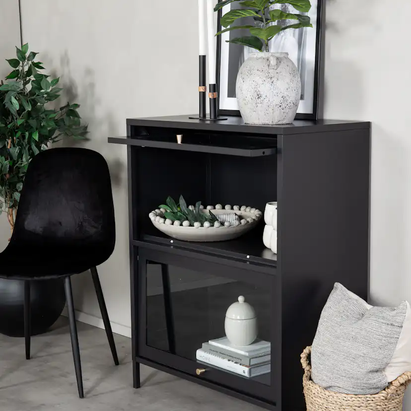 Bakal - Low cabinet - Black Svart