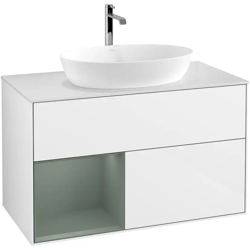 Tvättställsskåp Villeroy & Boch Finion med 2 Lådor Hylla och Bänkskiva för Fristående Tvättställ från Artis & Collaro