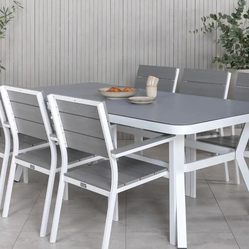 Matgrupp Venture Home Virya 160x90 med 6 Levels Stapelstolar