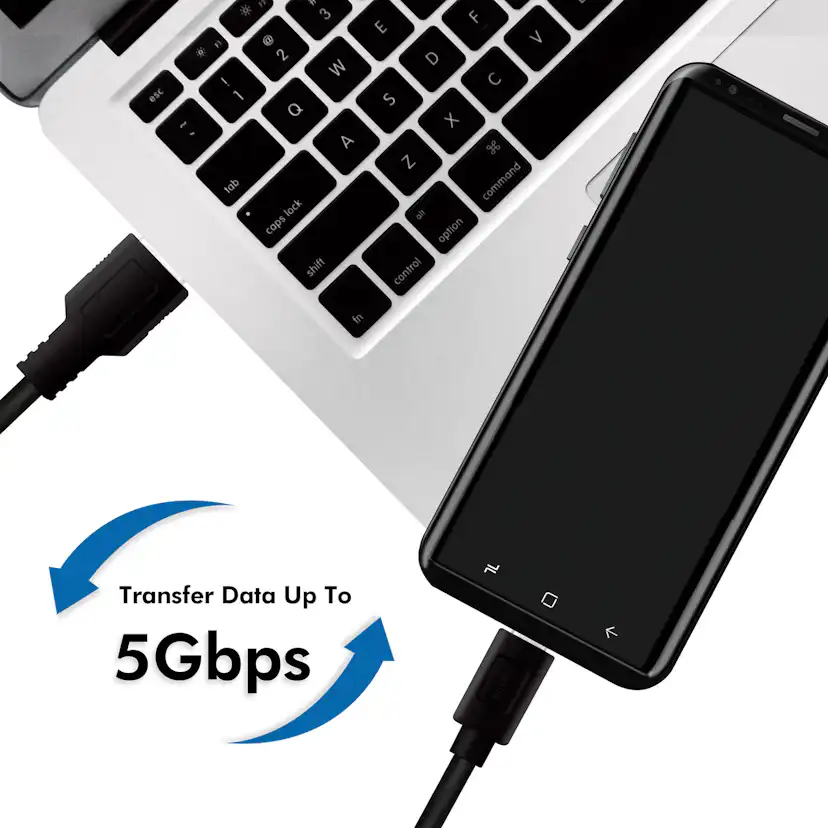 USB 3.2 Gen1 USB - USB-C 15W 3m Svart 3 m