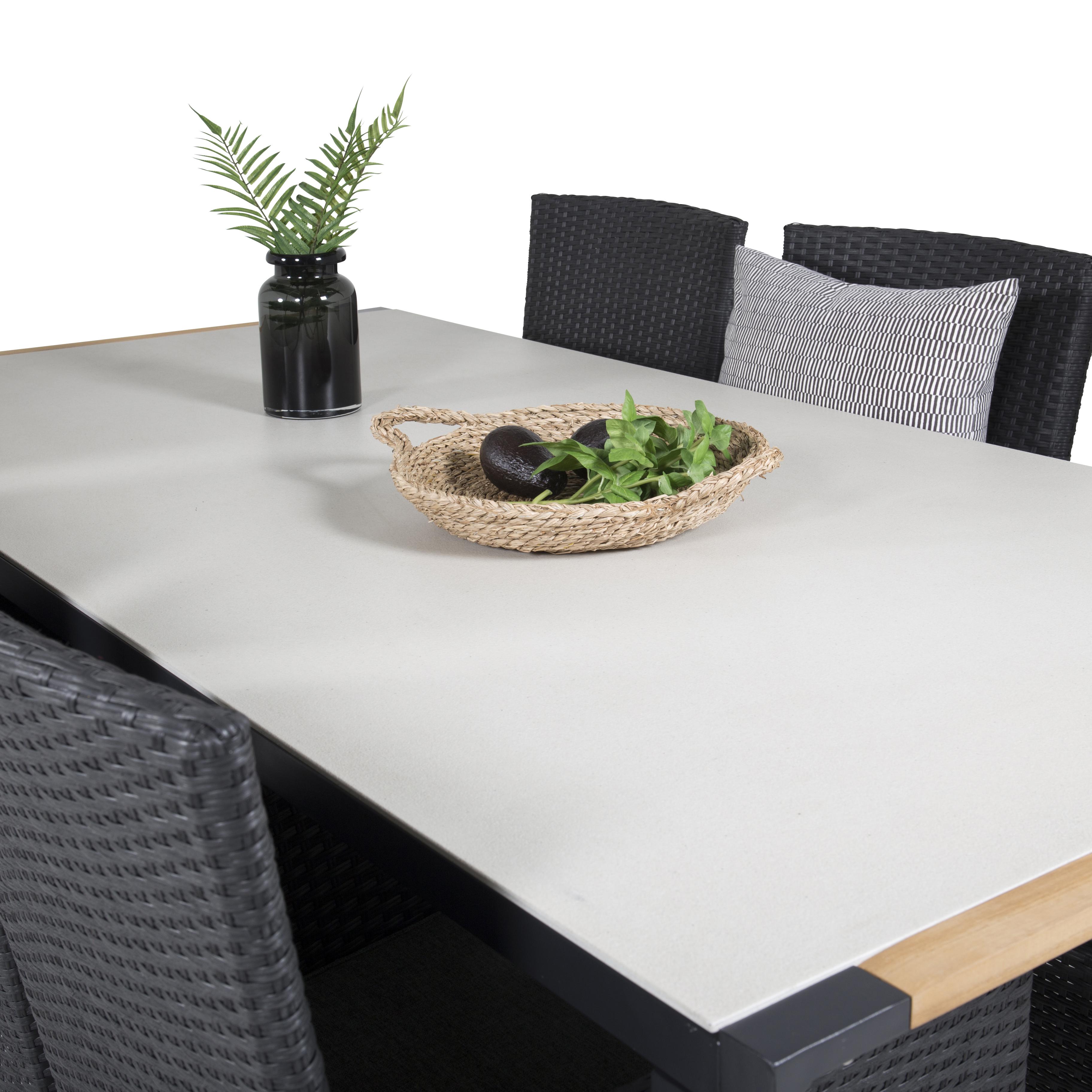 Matgrupp Utomhus Venture Home Tilly 200 med 6 Milwa Trädgårdsstolar