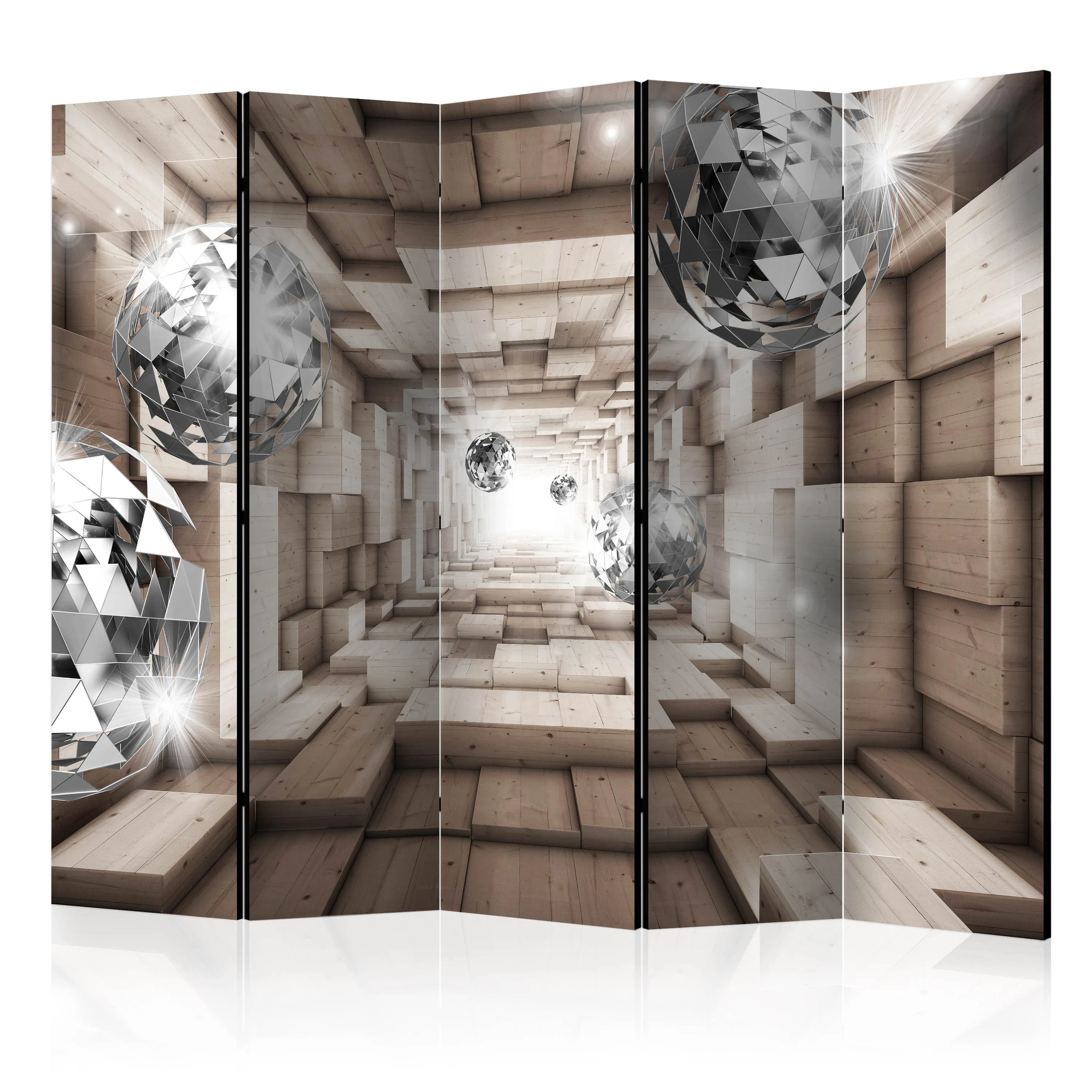 Rumsavdelare Arkiio In A Wooden Tunnel II 225x172 cm