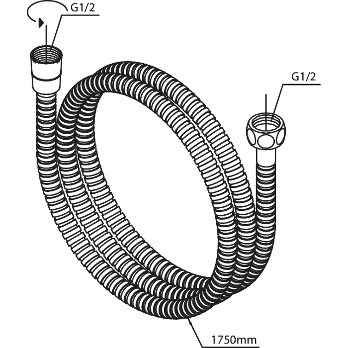 Duschslang Damixa 1750 mm