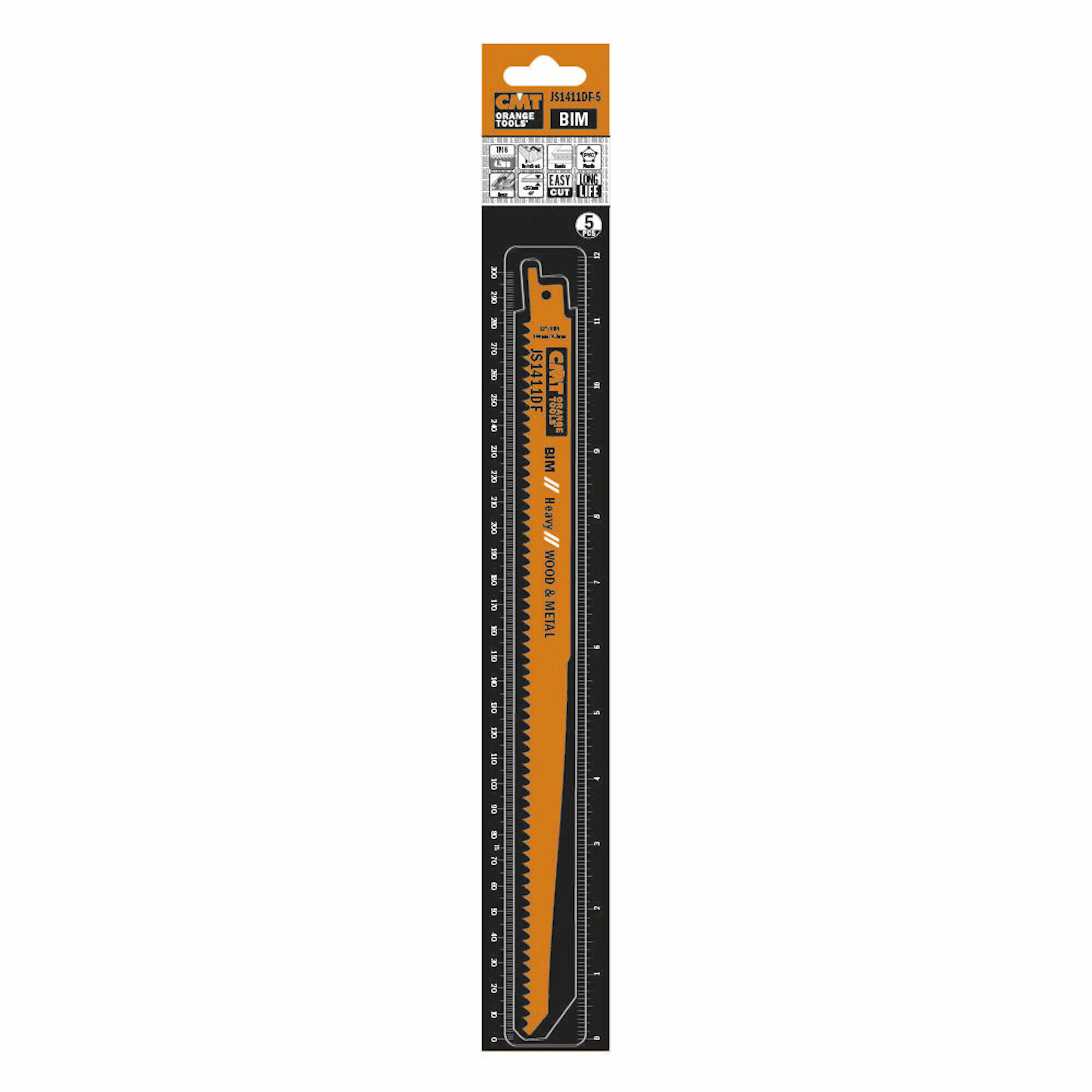 Tigersågblad CMT Orange Tools Trä/metall 300mm BIM Heavy 5 st JS1411DF-5