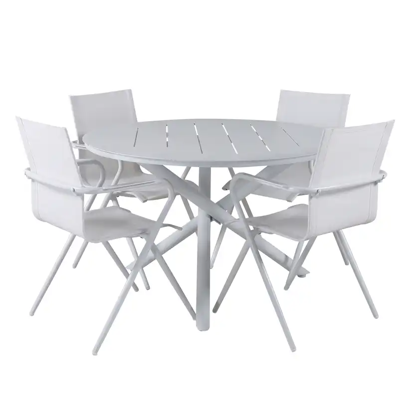 Matgrupp Venture Home Ande med 4 Sally Matstolar